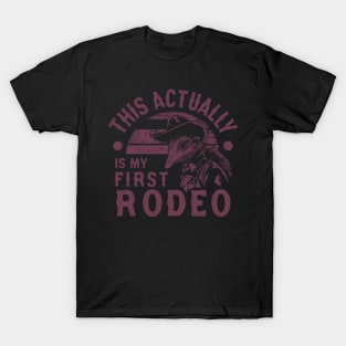 This Actually Is My First Rodeo Possum T Shirt, Funny Western Cowboy T-Shirt